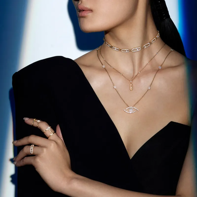 Messika White Gold Diamond Long Necklace Move Classique MEK.01.FI.10111.WG