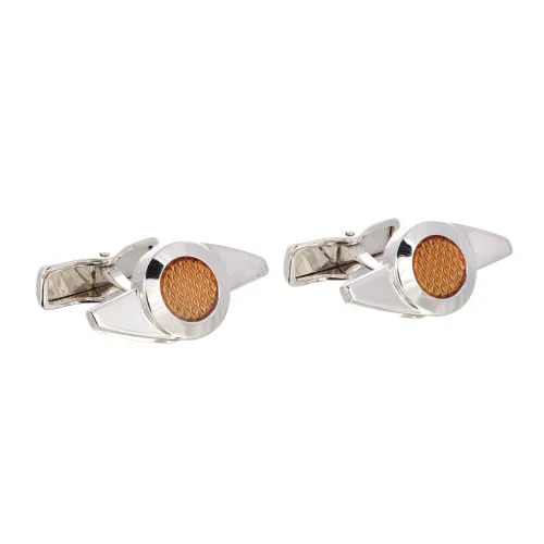 Image Wing Nut Lacq.Pink Cufflinks