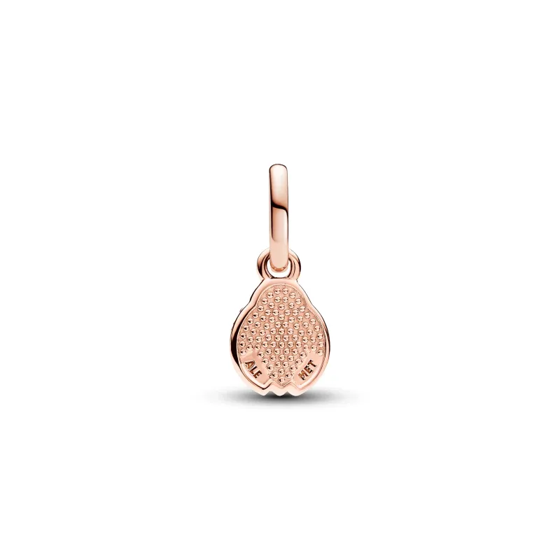 Pandora Ladybird 14k rose gold-plated mini dangle with clear cubic z 783043C01