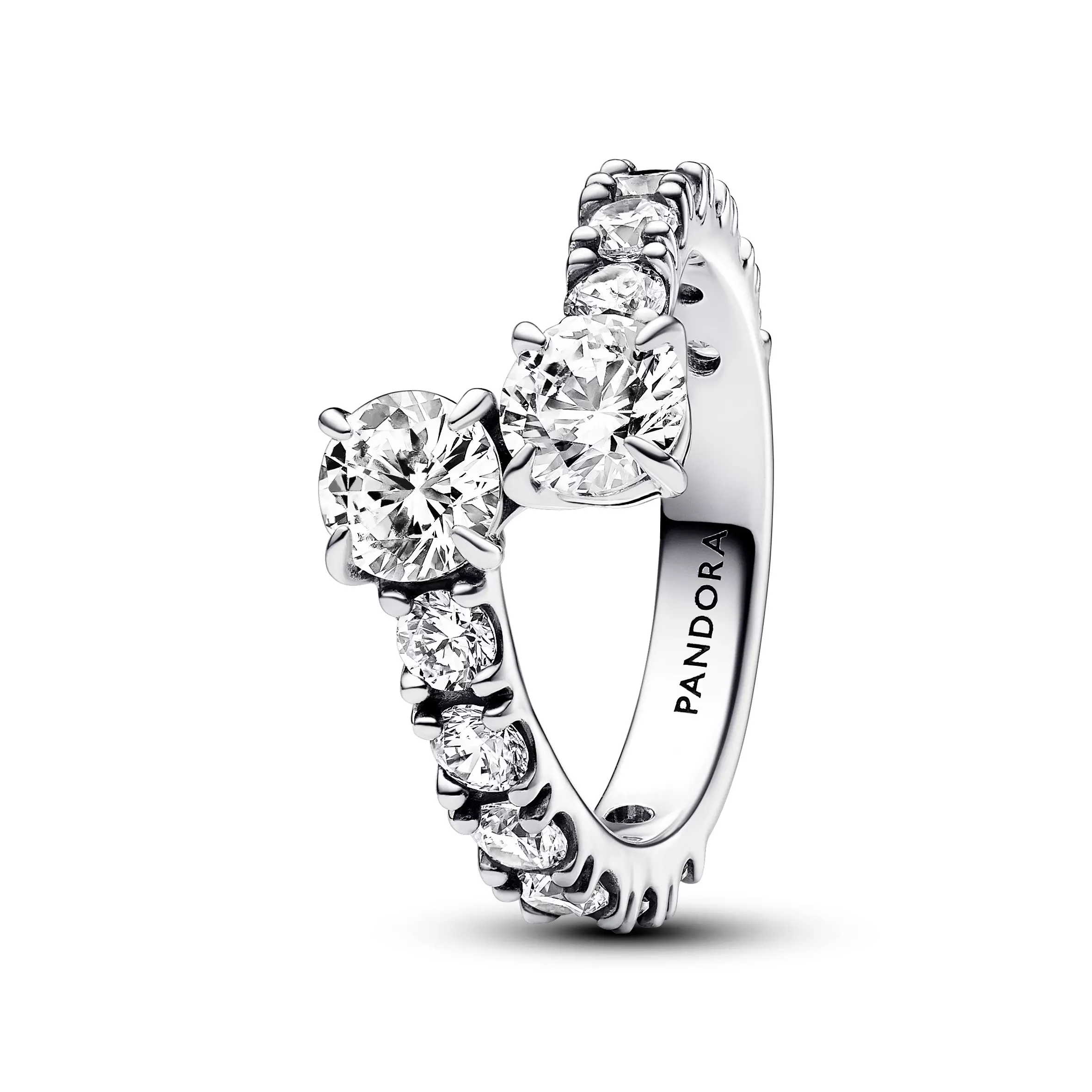 PANDORA Sterling silver ring with clear cubic zirconia 193149C01 54 Marcolino Link