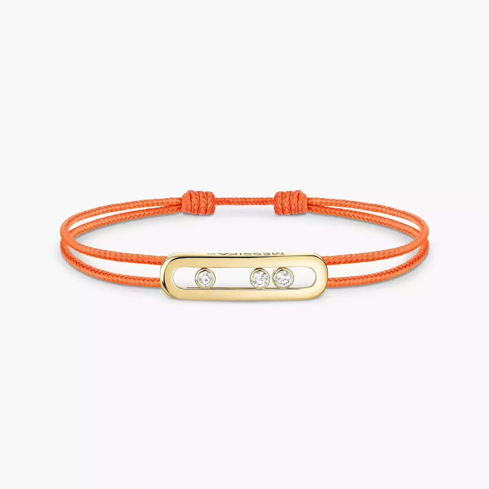 Image MESSIKA CARE(s) Diamond Orange Cord Bracelet in Yellow Gold