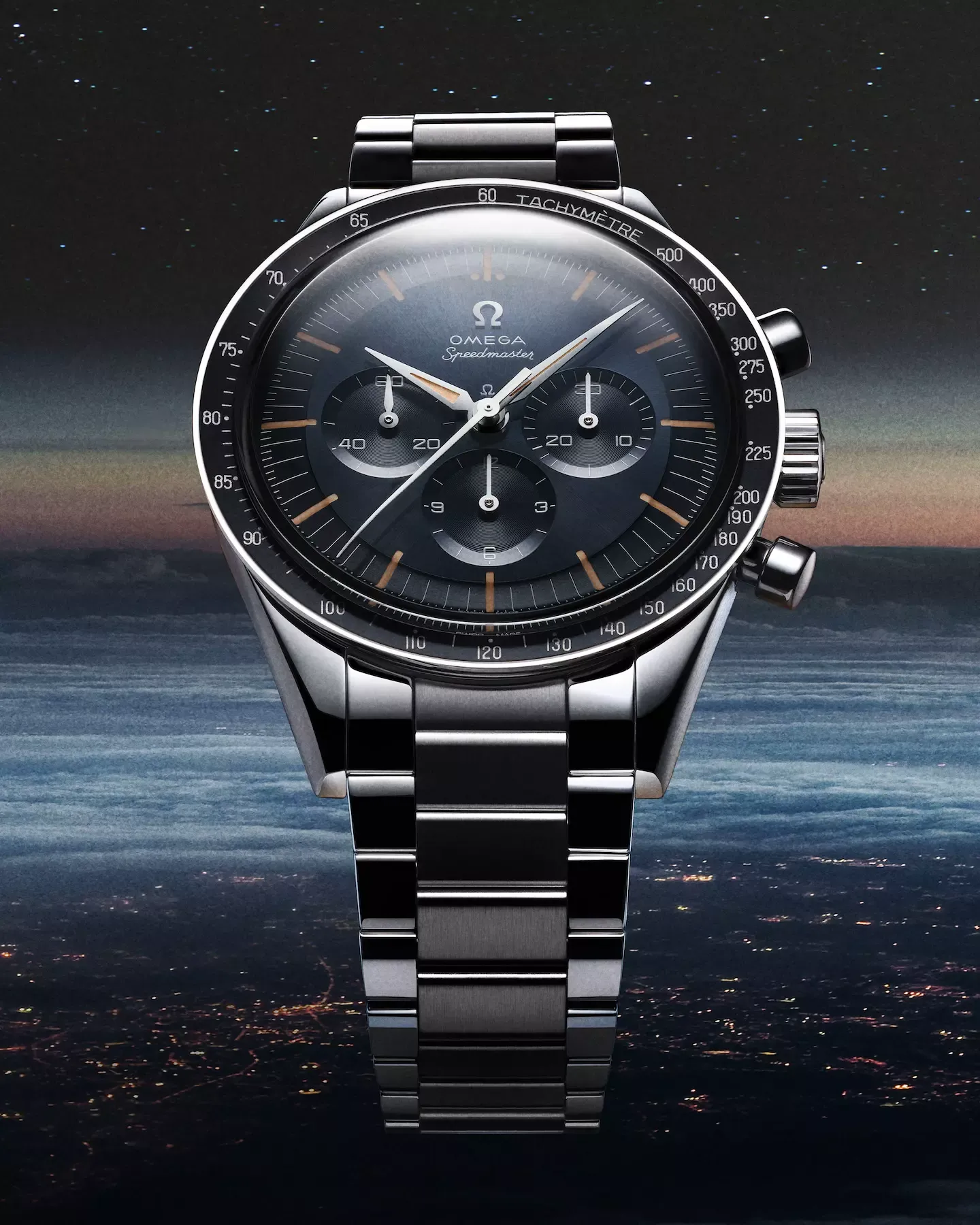 Imagem Speedmaster Série de aniversário First OMEGA in Space