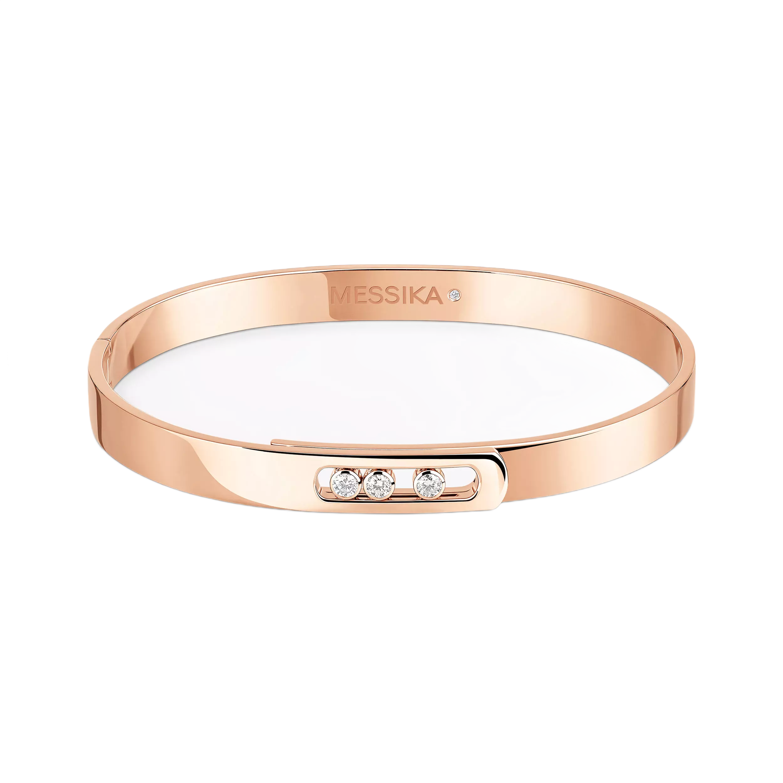 Escrava Move Noa ouro rosa com diamantes