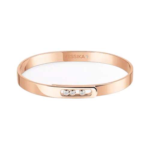 Pulseira Move Noa ouro rosa com diamantes