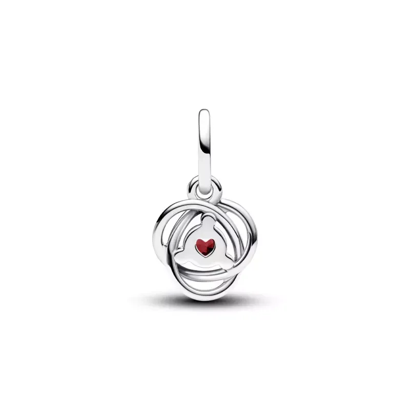 Pandora Conta Pendente Círculo Eternidade Vermelho 793125C01
