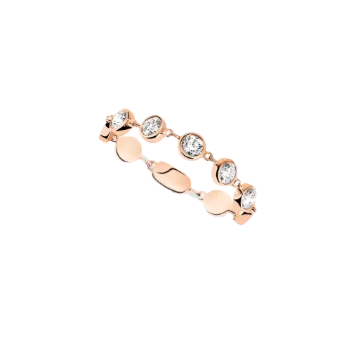 Image D-Vibes Diamond SM Ring in Pink Gold