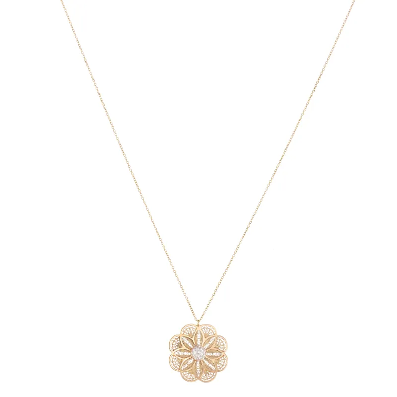 Eleutério Colar Ouro Rosa com Diamantes CLOR0101