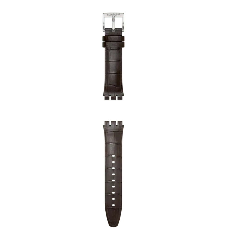 Swatch Pulseira Couro Castanho AYVS400