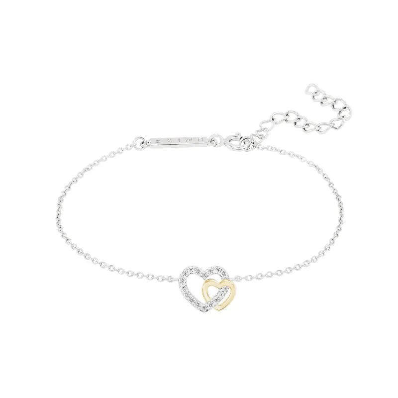 Unike Pulseira Classy Two Hearts Golden UK.PU.1204.0055