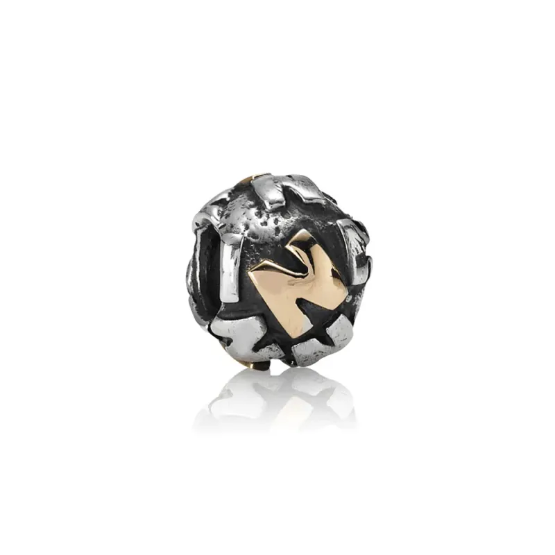 Pandora Conta em Prata com Ouro Letra N 790298N