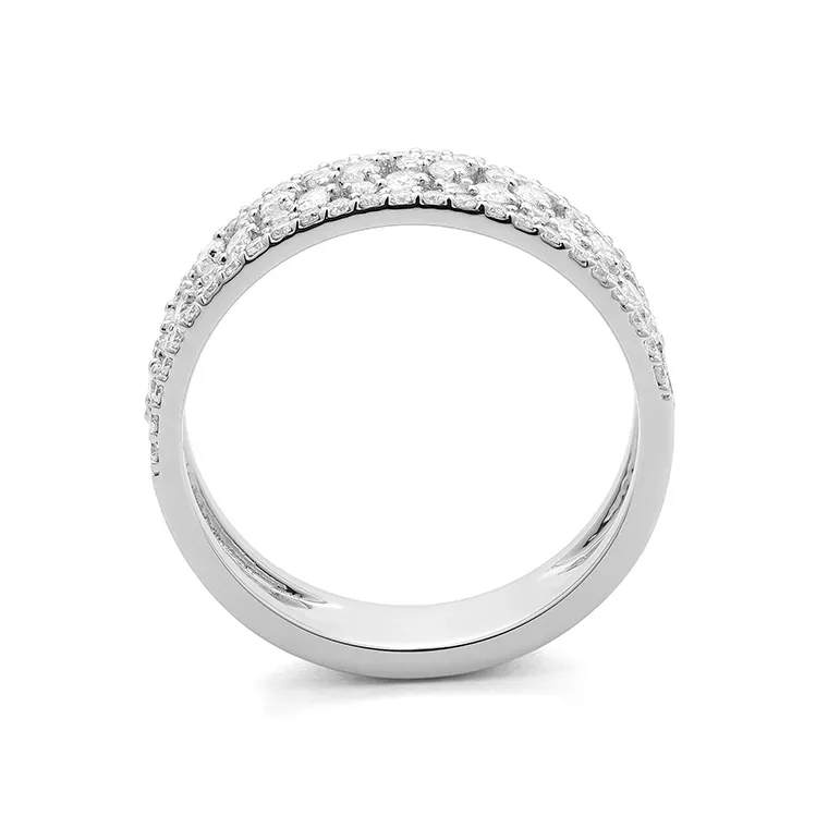 Imagem Anel Ouro Branco com Diamantes