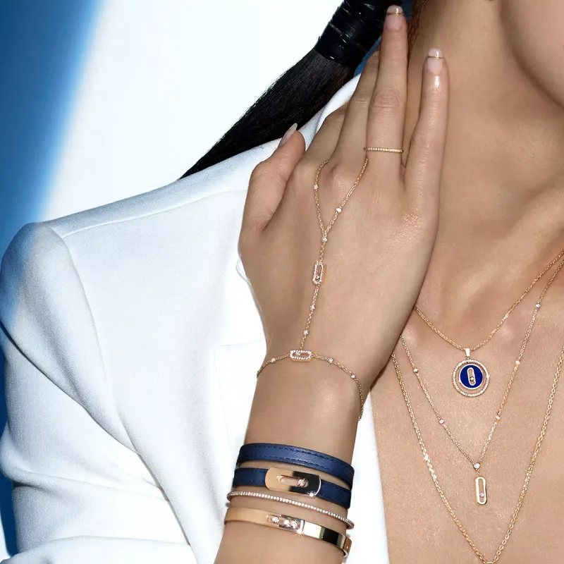 Messika Anel Gatsby Ouro Branco com Diamantes MEK09AN05064WG54