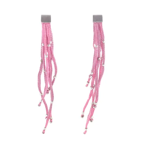 Brincos Calgaro Prata Cor Rosa
