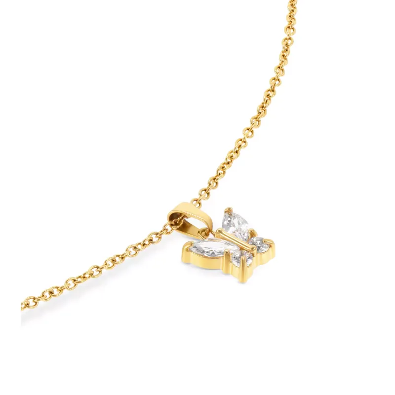 One Butterfly Crystal Necklace OJBN03G