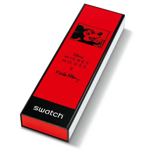 Swatch Mickey Blanc Sur Noir SUOZ337