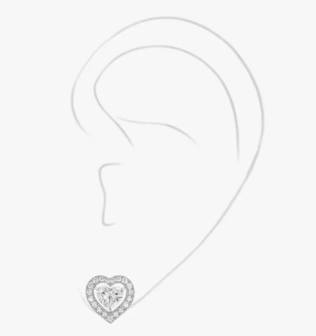 Imagem Brinco Joy Couer ouro branco com diamantes