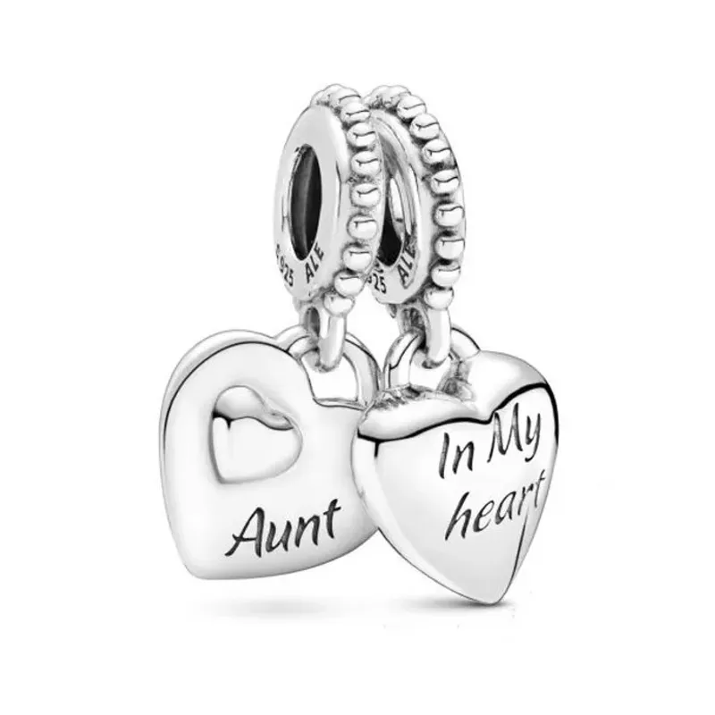 Pandora Aunt & Niece Split Heart Dangle Charm 799188C00
