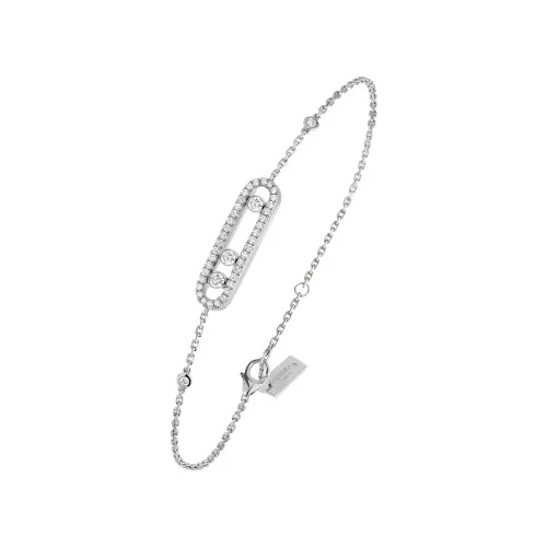 Pulseira Baby Move Classique Ouro Branco com Diamantes