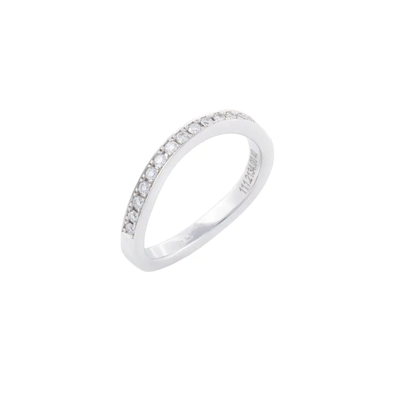 Marcolino Aliança Ouro Branco com 18 Diamantes 111.2134.00