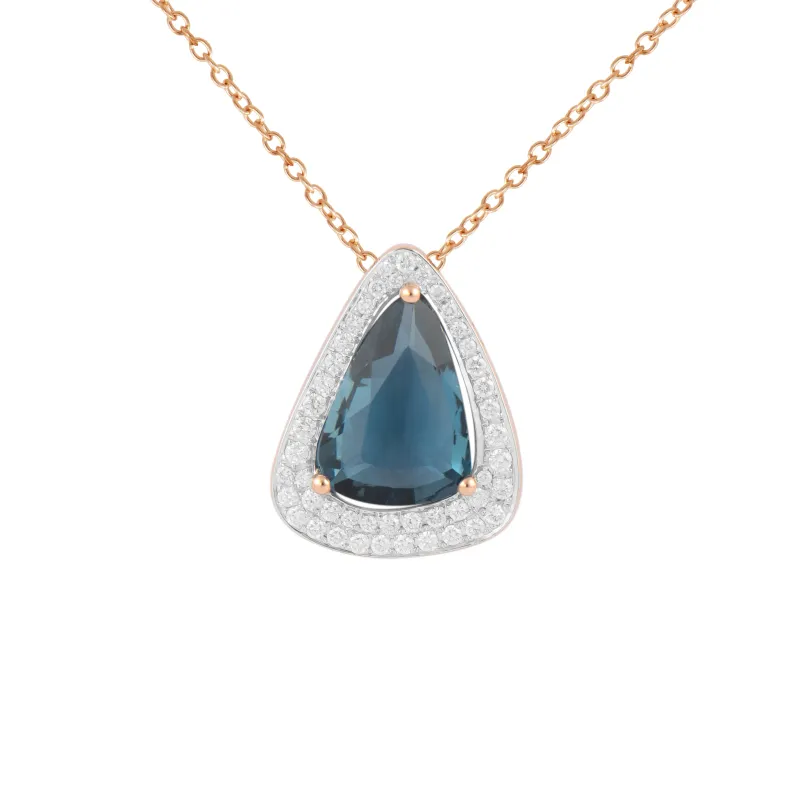 K Di Kuore Necklace with Diamonds and Topaz 451694