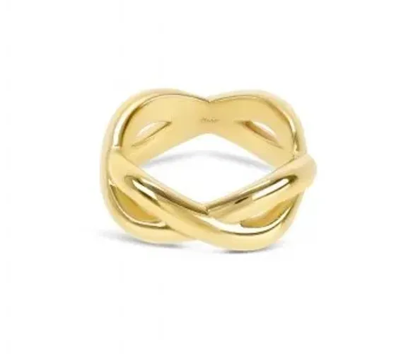 Anel Infinity Crossed Gold                                  