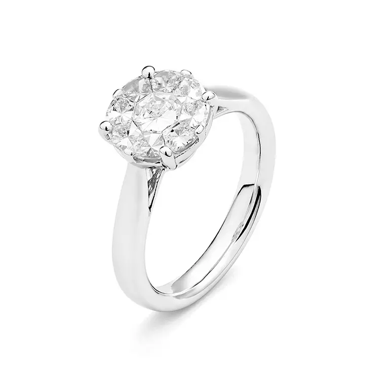 White Gold Ring with Diamonds